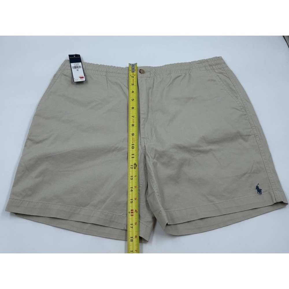 NWT Polo Ralph Lauren Men's XL Classic Fit 6" Tan Logo Elastic Khaki Shorts - Picture 3 of 5